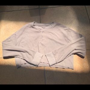 Gray Vintage Crop Top